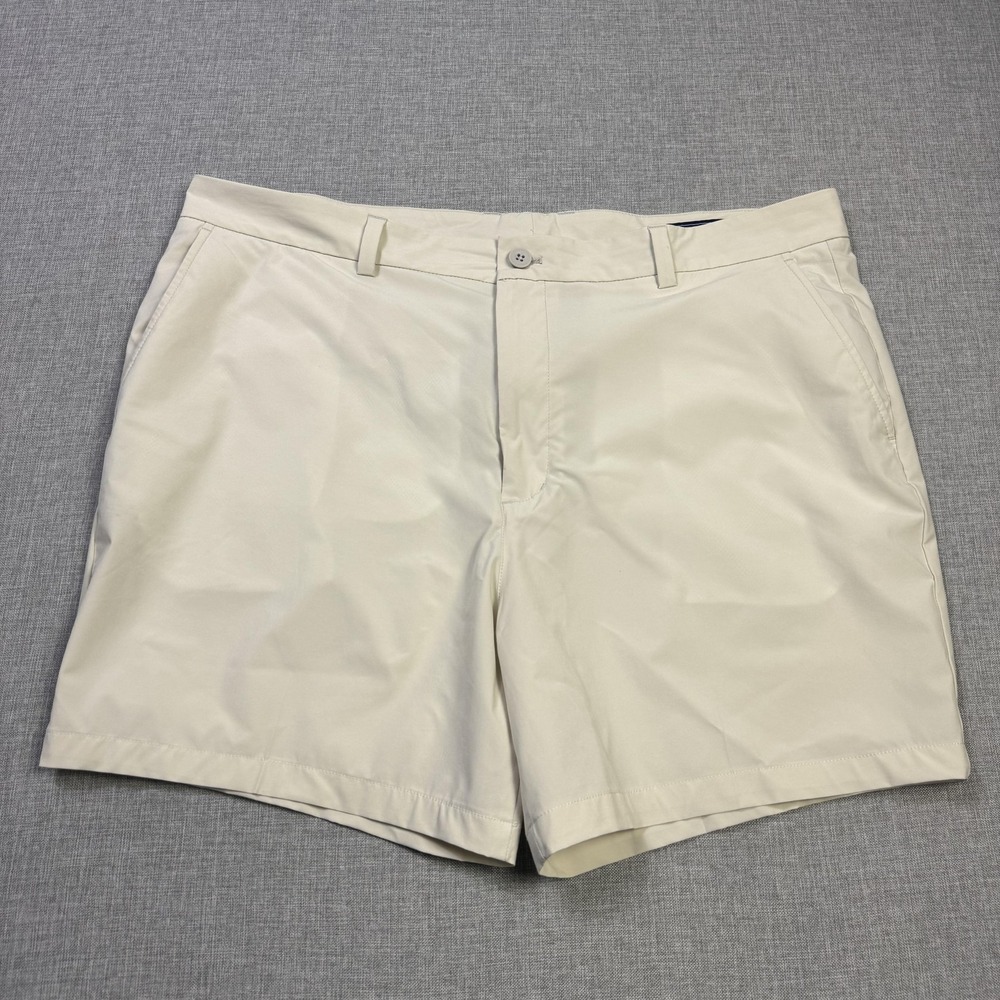 Vineyard Vines Performance Chino Shorts Mens 40 Beige Polyester Spandex 6 Inseam